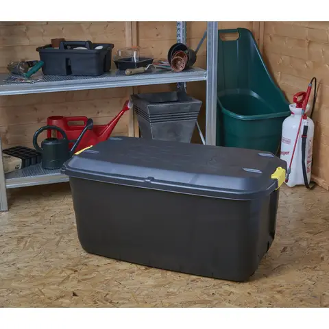 Strata 145L Heavy Duty Wheeled Trunk-Black/Yellow