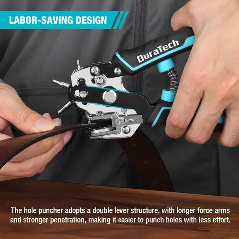 DURATECH Multifunktions-Schwerlast-Lederlochstanzer 6V DIY Geschenk