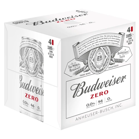 Budweiser Zero 4 X 330ml