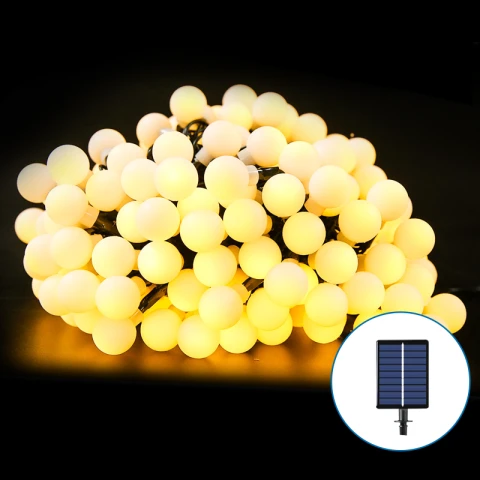 Aigostar Milk Bulb Lights - 50LED | 20cm spacing | IP65 | Solar