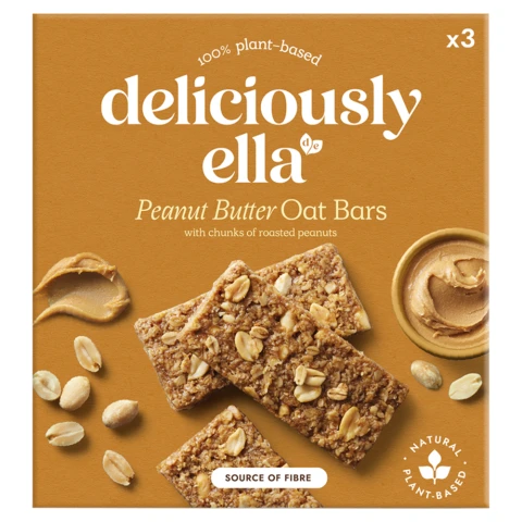 Deliciously Ella Baked Oat Bar Peanut Butter 3 x 50g