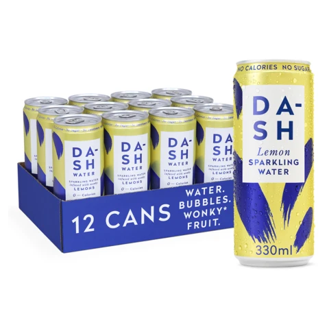 Dash Water - Sparkling Water Infused with Wonky Lemons - 12 x 330ml