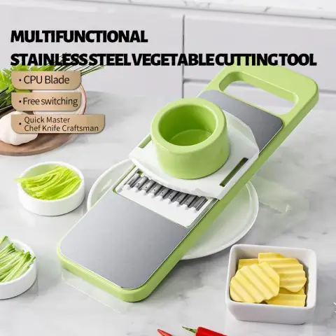 BJ Groentehakker 3-bladig met handbescherming Mandoline-snijder voor groente, uien en aardappelrasp