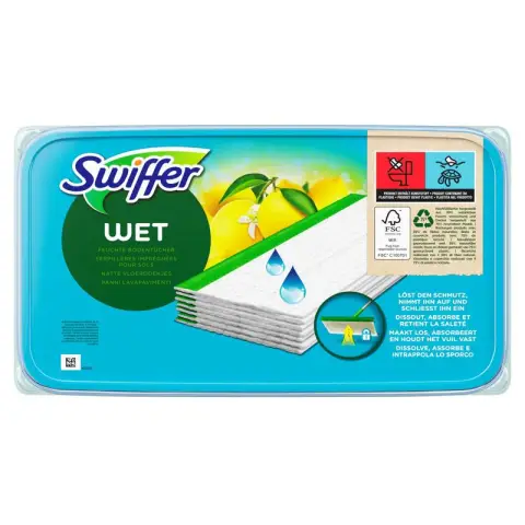 Swiffer Floor Cleaner Wet Floor Wipes With Morning Fresh Scent 10 pcs