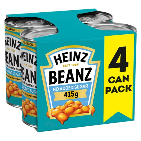 Heinz Beanz No Sugar Added 4 x 415g