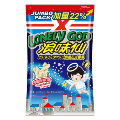 Want Want Potato Chips Vegetable Flavour 70g  旺旺浪味仙蔬菜味70g