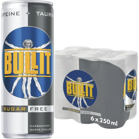 BULLIT Energy Drink Sugar Free 6x250ml   [Incl. €0.90 deposit]