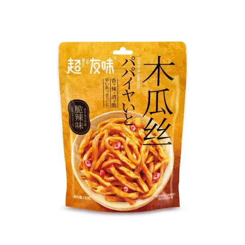 Chaoyouwei Papaya Shreds Crispy and Spicy Flavor 125g