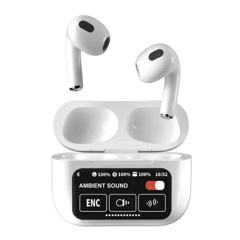 Guanersheng Smart Screen Wireless Earphones- White