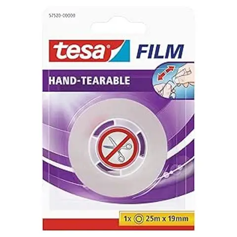 Tesa Tesafilm 25m x 19mm, von Hand einreißbar