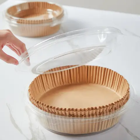 COOKER KING Wegwerp Papieren Voeringen Non-Stick Airfryer Parchment Liner Oliebestendig Waterdicht Voedselveilig Bakpapier Airfryer Bakken Roosteren Magnetron 100 stuks Rond 20 cm