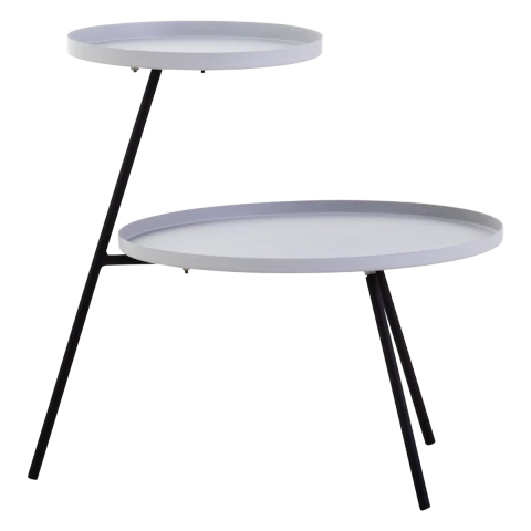 Trosa Two Shelf Grey and Black Side Table