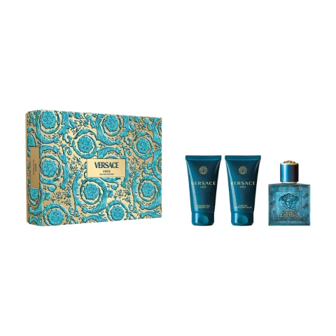 Versace Eros Eau De Parfum 50ml & Shower Gel 50ml & After Shave Balm 50ml