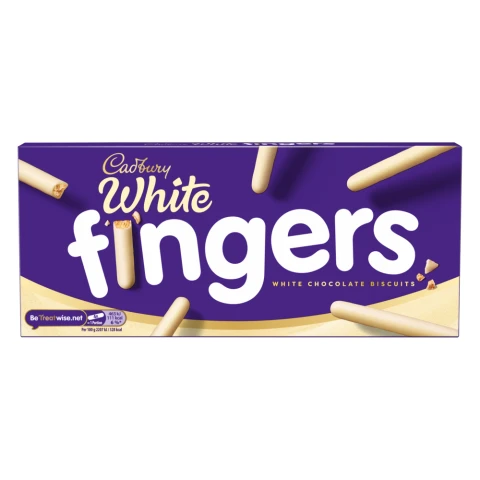 Cadbury White Chocolate Fingers Biscuits 114g