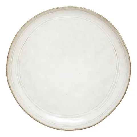 Blumen-Dessertteller - D 22cm - Grau