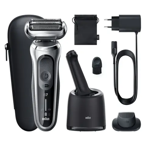 Braun Series 7 71-S7200cc Electric Shaver With Precision Trimmer Series 7 SmartCare Center Silver