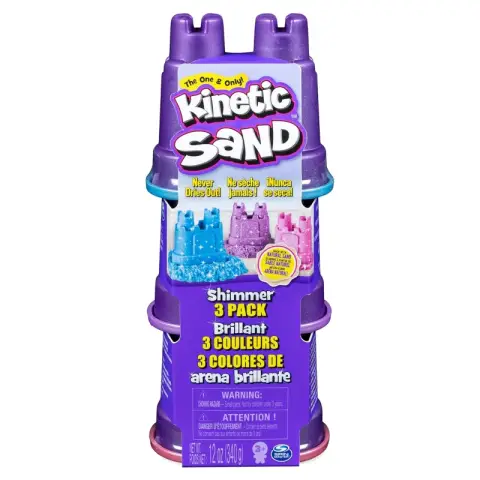 Spin Master Kinetic Sand Shimmer 3 Pack Brillant 3x113gr