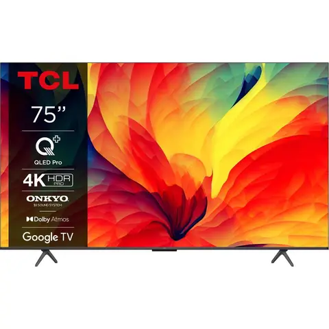 TCL 75 inch QLED TV Google TV 4K Ultra HD Smart TV 60 Hz 75QLED780 75''