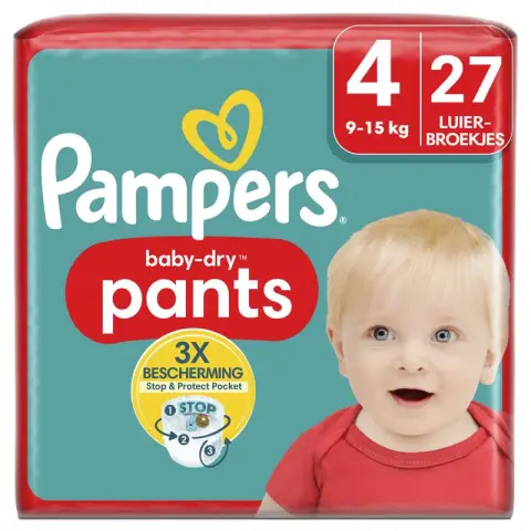 Pampers Baby-Dry Pants Gr. 4 Windelhöschen 9kg-15kg 27 Stk