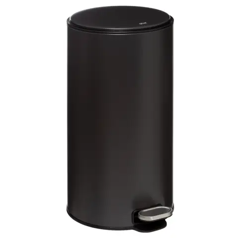 Poubelle en métal noir Delta 30L