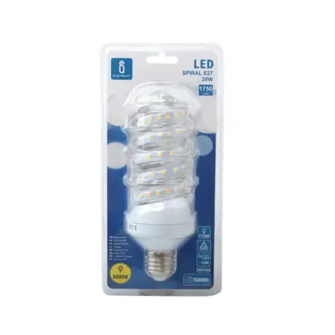Aigostar LED B5 SPIRAL 20W E27 3000K- yellow- light bulb