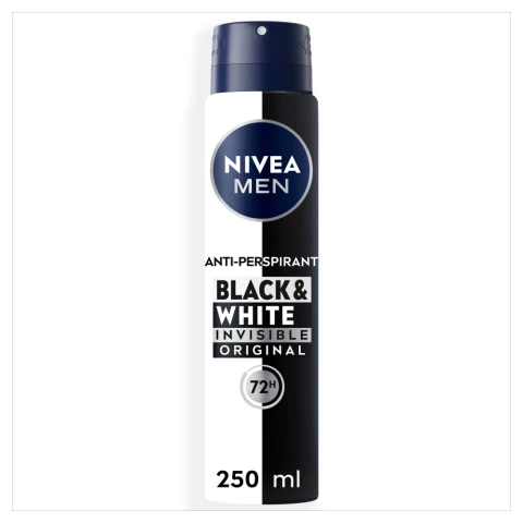 NIVEA MEN Black & White Invisible Original 72h Anti-perspirant Deodorant Spray 250ML