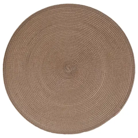 Round Braided Placemat Taupe