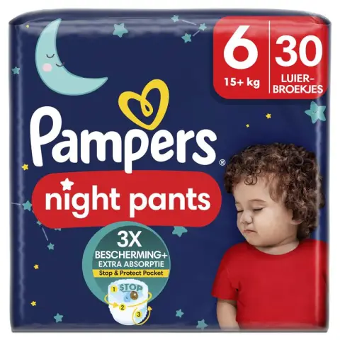 Pampers Night Pants Size 6 Diaper Pants 15kg+ 30 pcs S6