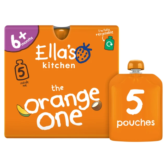 Ella's Kitchen The Orange One Squished Smoothie Fruits 5 x 9g
