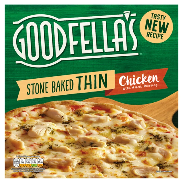 Goodfella's BBQ Chicken Stonebaked Thin 385g