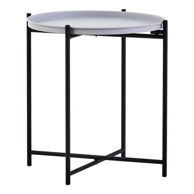 Trosa Side Table with Round Grey Top