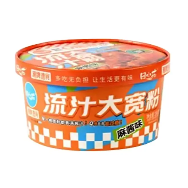 Tian Xiaohua 0 Fat Wide Noodle Sesame Sauce Flavor268g 田小花碗装0脂流汁大宽粉麻酱味268g