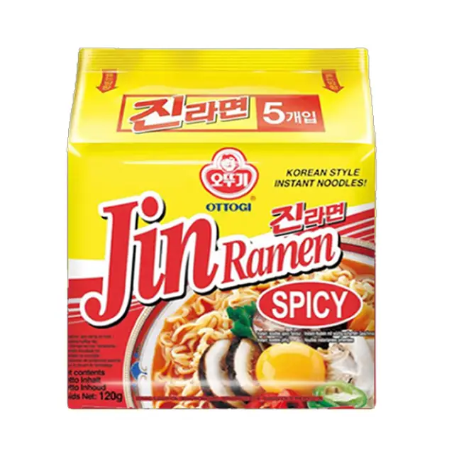 Ottogi Jin Ramen Spicy Multipack 120gx5 不倒翁 金拉面（辣）五连包