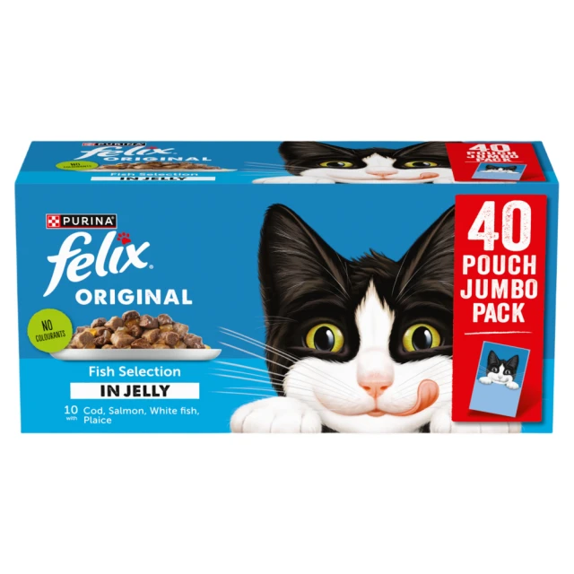 FELIX Original Fish Selection in Jelly Wet Cat Food 40x85g