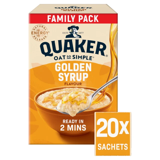 Quaker Oat So Simple Family Pack Golden Syrup 20 Sachets 720g