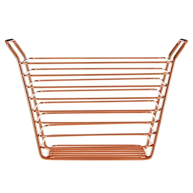 Shine Small Gold Finish Wire Basket