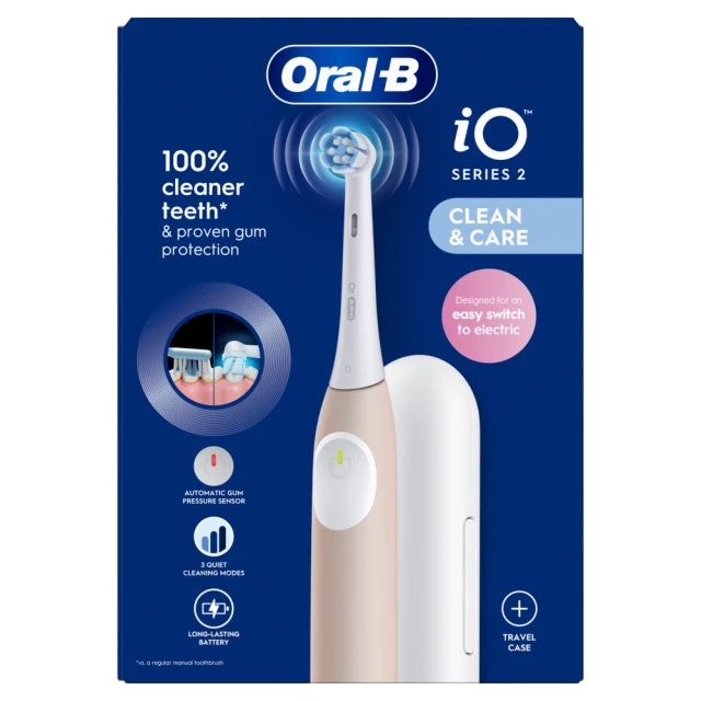 Oral-B iO2 Pink Electric Toothbrush + Travel Case