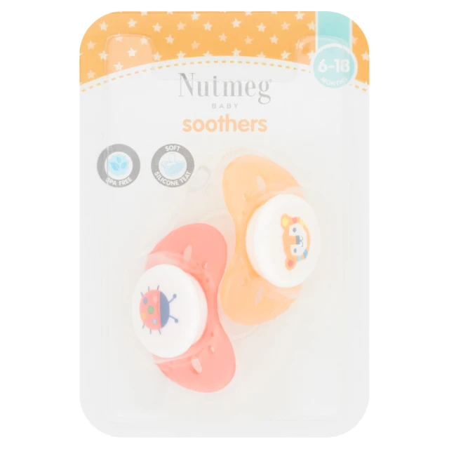 Nutmeg Baby Soothers 6-18 Months