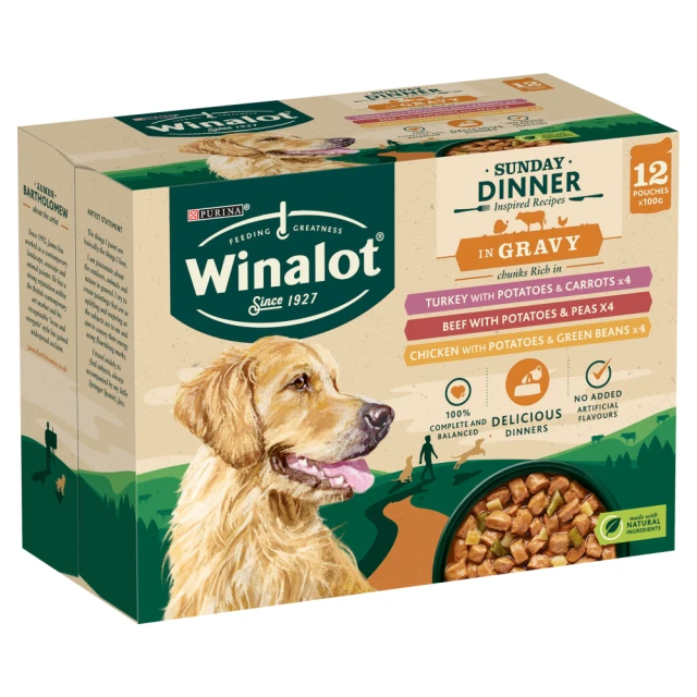 WINALOT Sunday Dinner Pouch Mixed in Gravy 12x100g