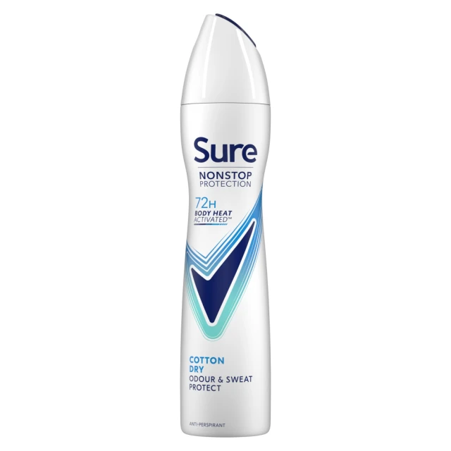 Sure Nonstop Protection Anti-Perspirant Aerosol Cotton Dry 250 ml