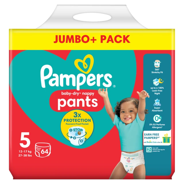 Pampers Baby - Dry Nappy Pants 5 60 pack