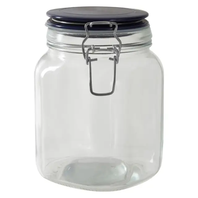 Glass Storage Jar 1050 ml  (3 Assorted Colours)