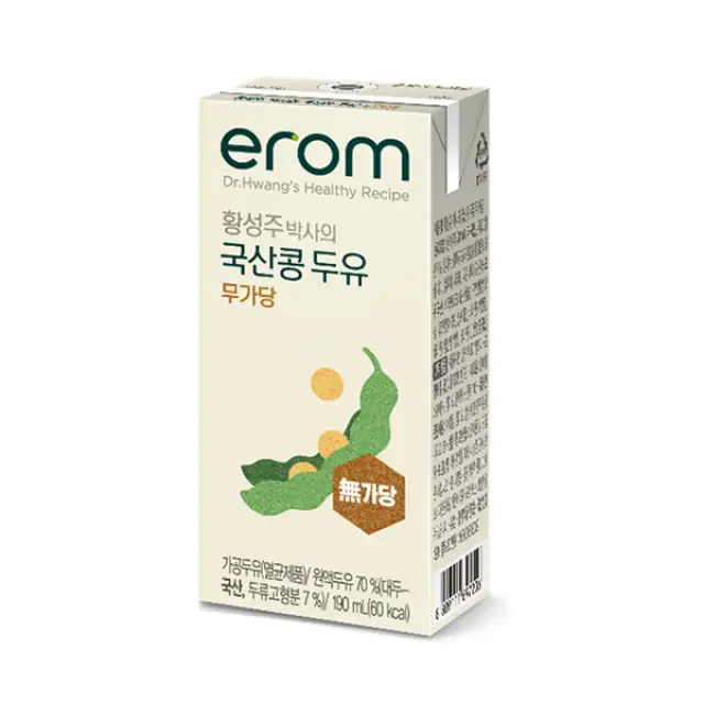 Erom Dr Hwang's Sugar Free Soy Drink 190ml 黄博士低糖豆奶 BBD: 28-Apr-2025