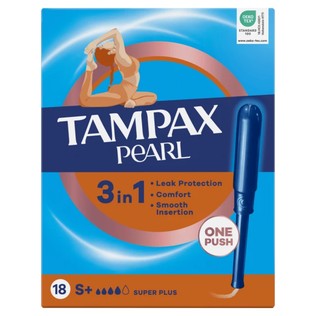 Tampax Pearl Super Plus Tampons With Applicator x18