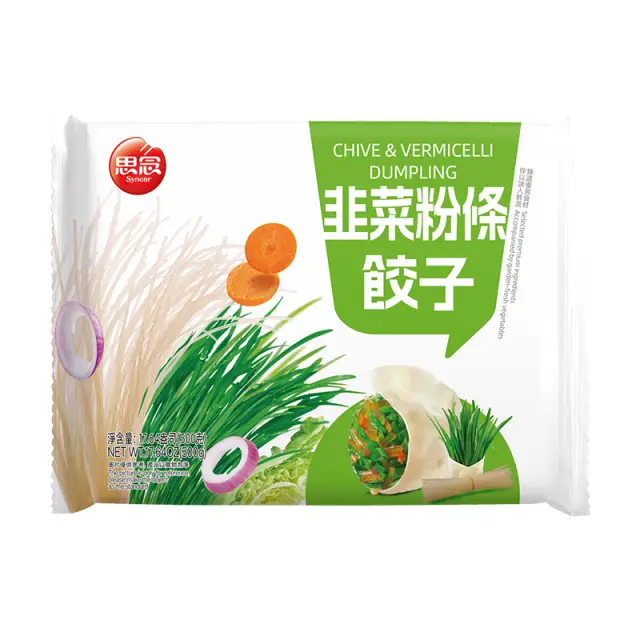 synear chive & vermicelli dumpling 500g 思念韭菜粉条饺子 500g