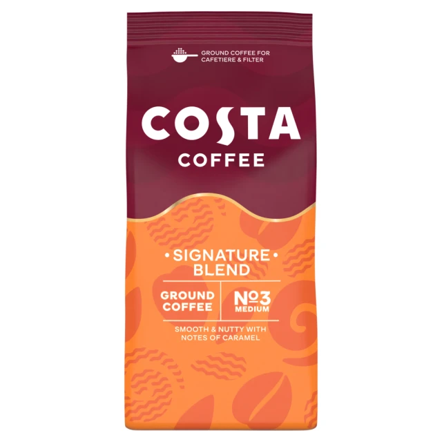 Costa Coffee Mocha Italia Signature Blend Ground for Cafetiere & Filter No 3.Medium 200g