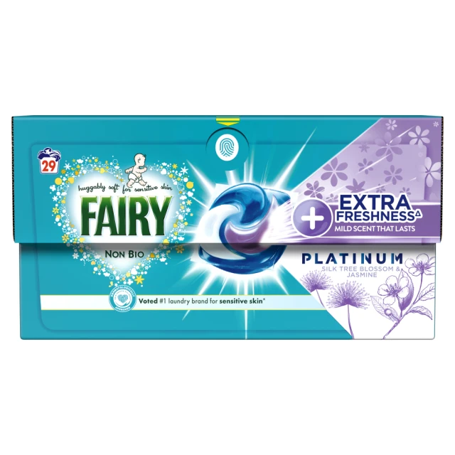Fairy Non Bio Platinum PODS, 29 Washes, Silk Tree Blossom & Jasmine