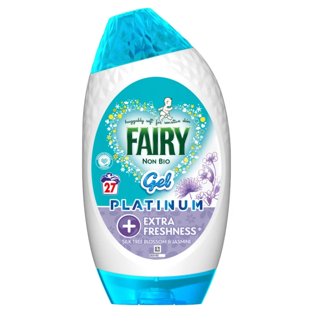 Fairy Non Bio Platinum Silk Tree Blossom& Jasmine Gel 27 Washes, 891 ML