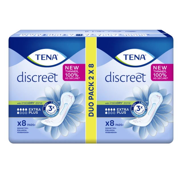 TENA Discreet Extra Plus incontinence Pads 16 pack