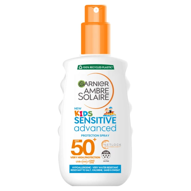 Garnier Ambre Solaire Kids Sensitive Hypoallergenic Sun Protect Spray SPF 50+ 200ml
